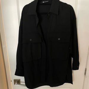 Zara oversized black jacket.